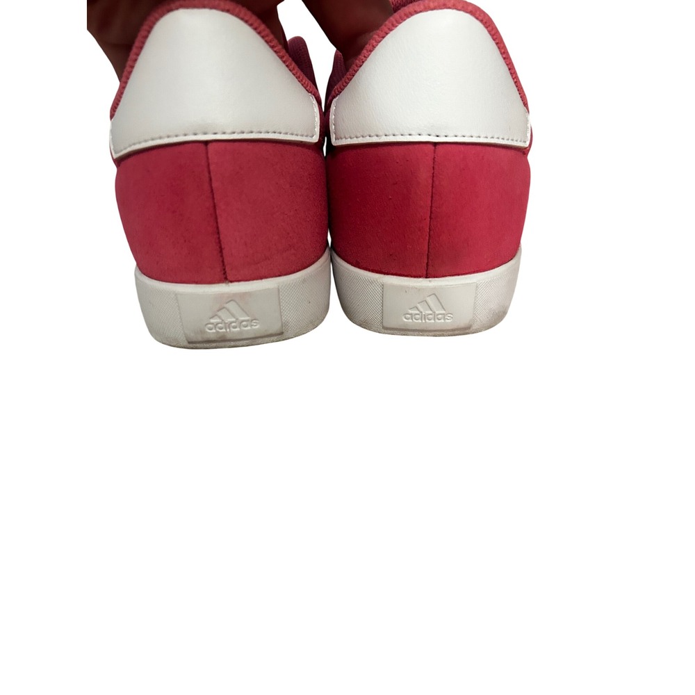 Adidas VL Court 3.0 Kids Sneakers Pink White Suede Low Top Size 5.5Y Womens7 - Picture 4 of 7